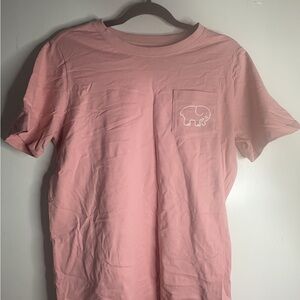 Pink Ivory Ella cotton baby tee with elephant pocket